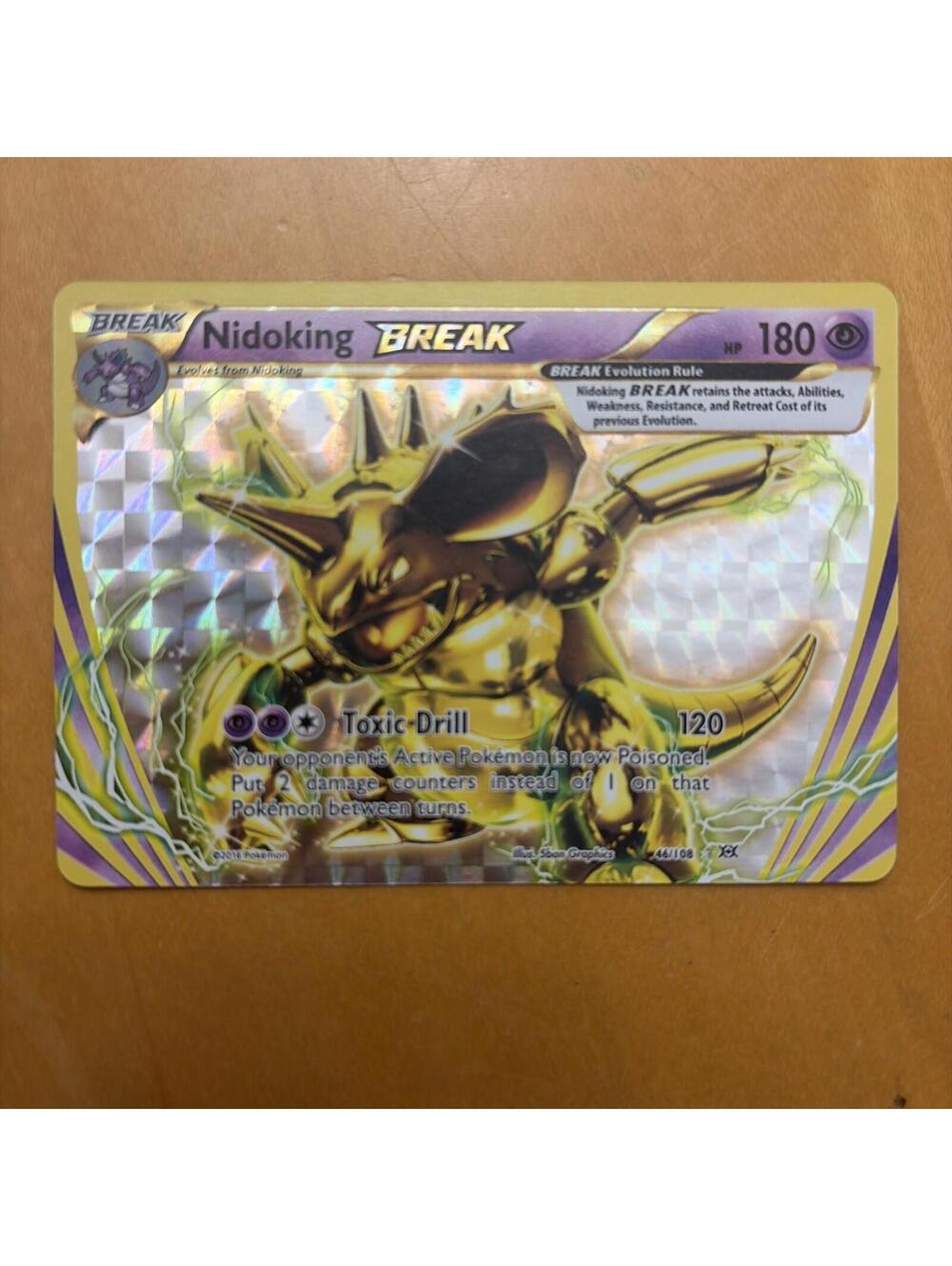 Nidoking BREAK 46/108 - Evolutions -  Ultra Rare Holo Pokemon Card NM